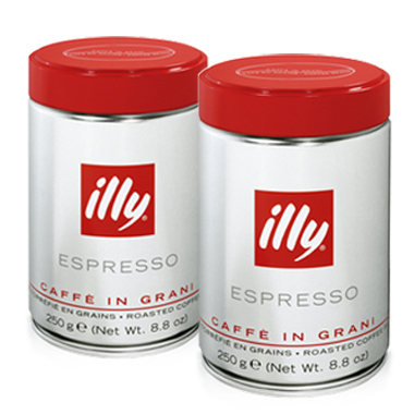 Illy coffee beans 250 x2 tank net content 500