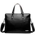 100% Genuine Leather Men's Bag, Cowhide Shoulder Bags, Business 14" La