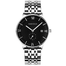 KASHIDUN Top Brand Luxury New Fashion Quartz Watches Mens Calendar Waterproof Big Dial Men Watch Relogio Masculino relojes