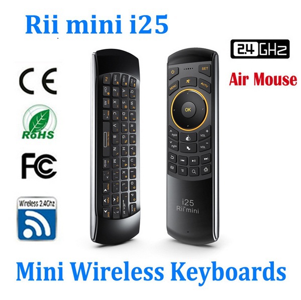 3 IN 1 Rii Mini Multifunction Mini Fly Air Mouse, 2.4 GHz Wireless Fly Air Mouse Keyboards For PC HTCP or Smart TV Box