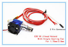 E3D V6 3D Printer J-head Hotend with Single Cooling Fan for 1.75mm/3.0mm Direct Filament Wade Extruder 0.3mm/0.4mm/0.5mm Nozzle