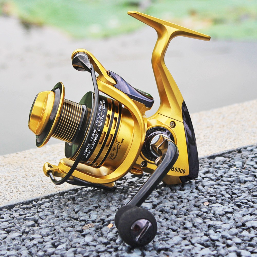 13+1BB 5.51 Spinning Fishing Reel Red/Green/Gold Fresh Saltwater