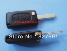Guaranteed 100 replace case for Peugeot 407 3 button remote key shell case car key blank