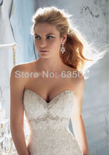 New Custom Made Vestido De Noiva Satin Organza Lace Applique Beading Strapless Romantic Mermaid Wedding Dress