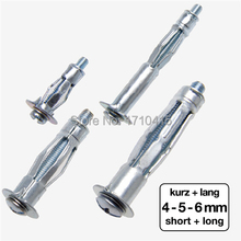 Free Shipping Professional 40 Pcs Molly Bolt Assortment Hardware Tool Set Long and Short 4 6mm