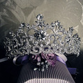 18K White Gold Plated Vintage Rhinestone Bridal Tiara Wedding Hair Accessories Crystal Pageant Crowns Wedding Tiaras