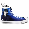 Wen Hand Painted Shoes Anime Design Custom Black Butler High Top Men Women s Canvas Sneakers