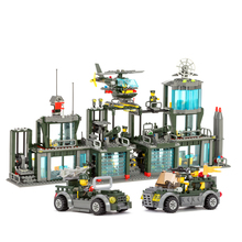 84011 Army Headquarters 1001 Pcs Building Blocks Compatible with lego Helicopter Car Learning Education Toys Hobbies