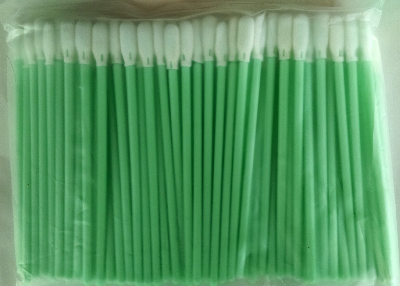 200 pcs Clean room Swab - Replace ITW Texwipe TX761 Alpha Swab with Long Handle Cleanroom Knitted polyester swab