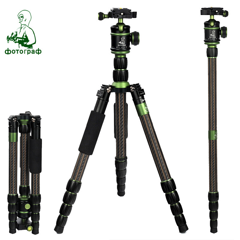 New-Product-SYS-800C-Professional-Portable-Carbon-Fiber-Tripod-For-Camera-Can-Changed-Monopod-Ball-Head6