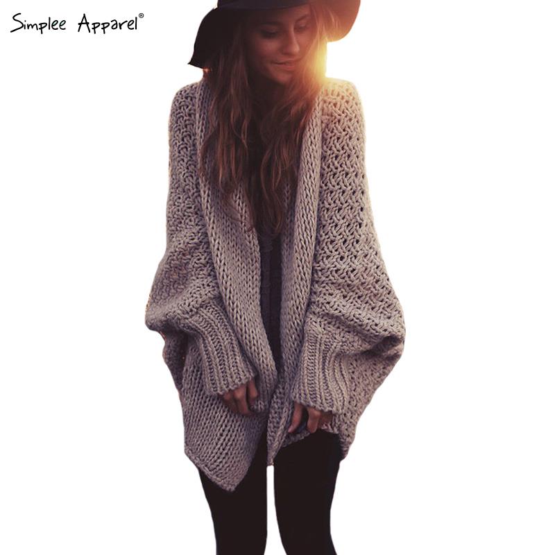 Simplee Apparel batwing sleeve long maxi cardigan sweaters 2015 women fall fa...