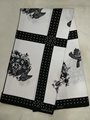 2016 latest fashion design African block Printed veritable super Wax hollandais for nigerian garment white