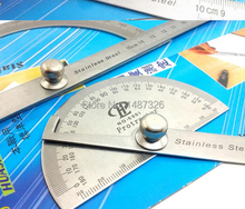 Hot Fashion 90 x 150mm Protractor Round Head Stainless Steel Protractor Standard Measurement Tool