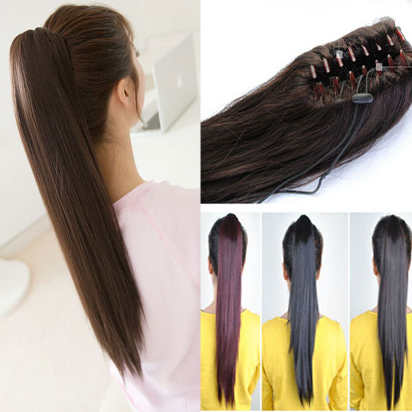 Qaulity Pony tail Hair Piece Clip in Pony tail Hair Extension US Local ...