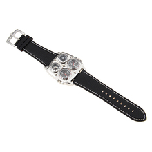 Silver Case OULM 1140 Army Military Watch Multiple Time Zone Thermometer Compass Voyager Russia Clock Metal