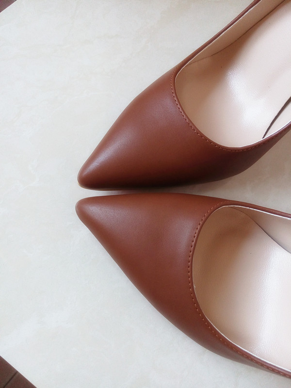 REAL PHOTO Red Bottom High Heels Sole Shoes Brown Matt Leather ...