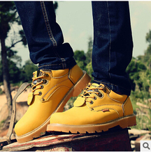 2015 autumn winter Men s Casual shoes waterproof Men boots Martin boots ankle boots low help
