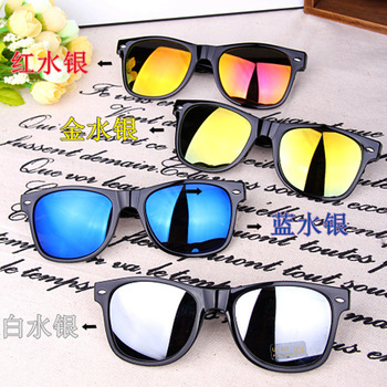 1 пара новый урожай летом солнцезащитные очки зеркало линзы солнцезащитные очки UV 400 защита солнцезащитных очков мужчин женщины очки