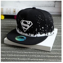 New Superman The Boys Baseball Cap hip-hop cap snapback hat children’s 3-10 years old boys and girls flat-brimmed hat gorras