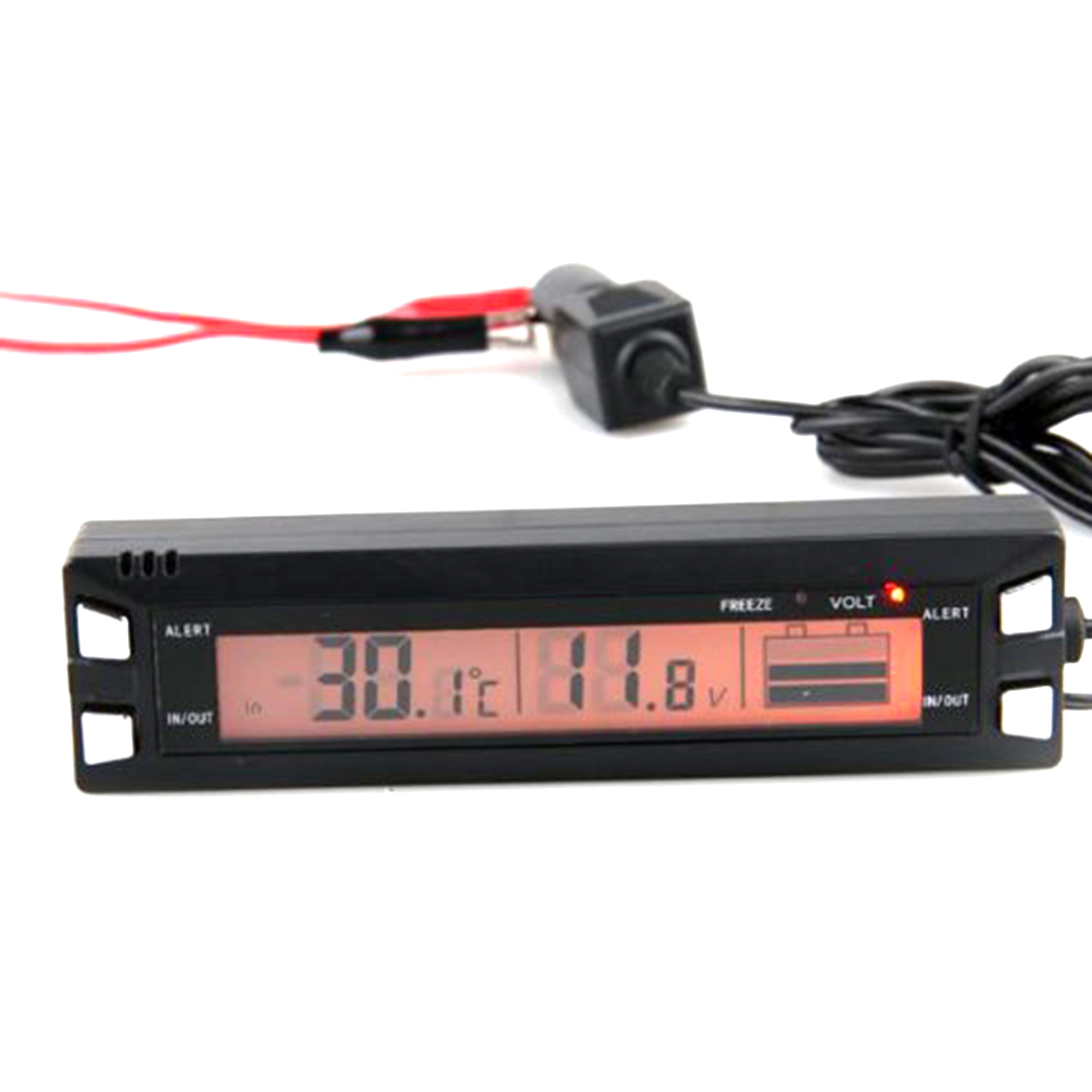 Гаджет  New Auto Car LCD Digital Thermometer Voltage Monitor Meter In Out Temperature None Инструменты