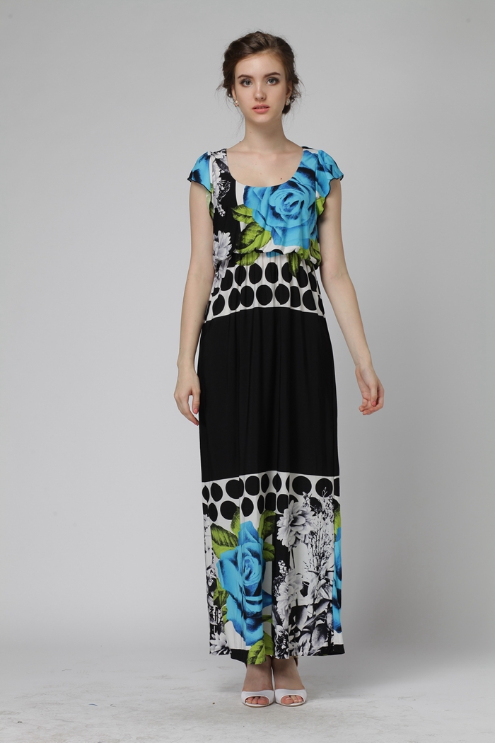xl 5xl plus size floral dot print maxi dress xl 5xl plus size floral dot print maxi dress