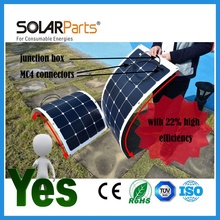 100W long lifetime durable semi- flexible aluminum back solar panel solar module for RV/Boat/Golf cart/Marine/Yachts/Home use