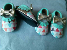 50pairs/lot fringe fashion bow Baby Moccasins shoes