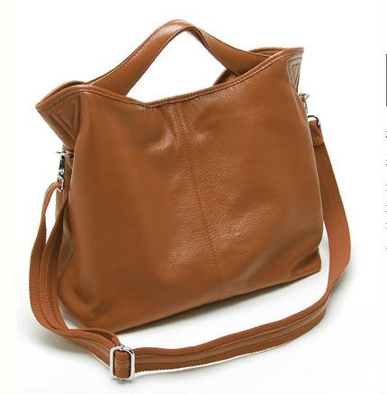 Free ship Factory Price Fashion Women Girl Lady Genuine leather Real Leather Brown shoulder Bag Messenger Bag Tote Handbag Purse