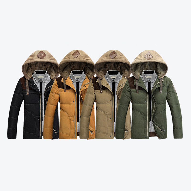 AFS JEEP 2015 Winter Jacket Men s Duck Down Coat Men Clothes Winter Outdoor Warm Sport