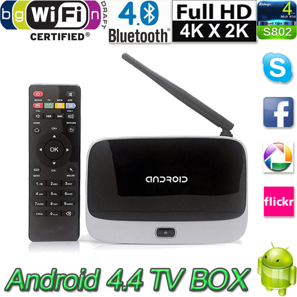 High Qulity CS918 Q7 RK3188 Quad Core Android 4.4 Smart TV Box 1080P 2GB RAM Free Live TV + Rii i8 With Remote Control
