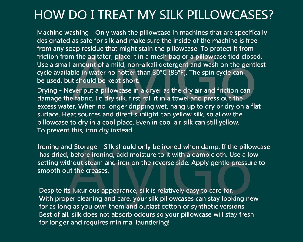 wash care information for pillow case