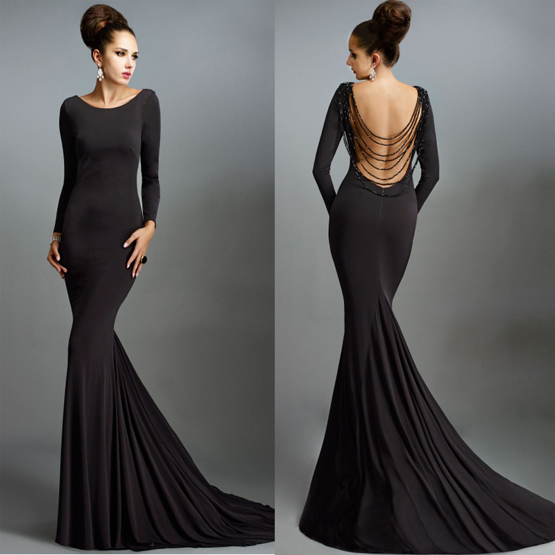 39++ Black long sleeve mermaid prom dress information