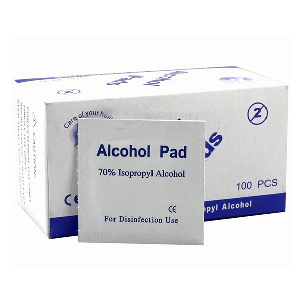 Portable 100pcs Box Alcohol Swabs Pads Wipes Antiseptic Cleanser Cleaning Sterilization First Aid Home