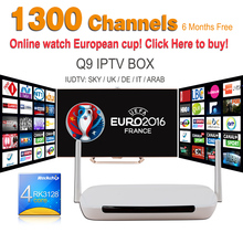Iptv Set Top Box Q9 IPTV Box Android 4.4 + 6 Months Iudtv Iptv Subscription Iptv Account Sky Full Europe Sport Max Arabic French