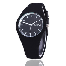 Fashion Silicone GENEVA Watch Super Thin Women Dress Quartz Watch Girls Fashion Wrist Watch Reloj Mujer Relogio Feminino BW305