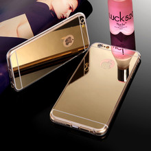 Горячая! Роскоши зеркало гальваника мягкий ясно TPU чехол для iphone 6 / 6 S 4.7 дюймов / 6 плюс 5.5 дюймов 5 5S задняя крышка сумки