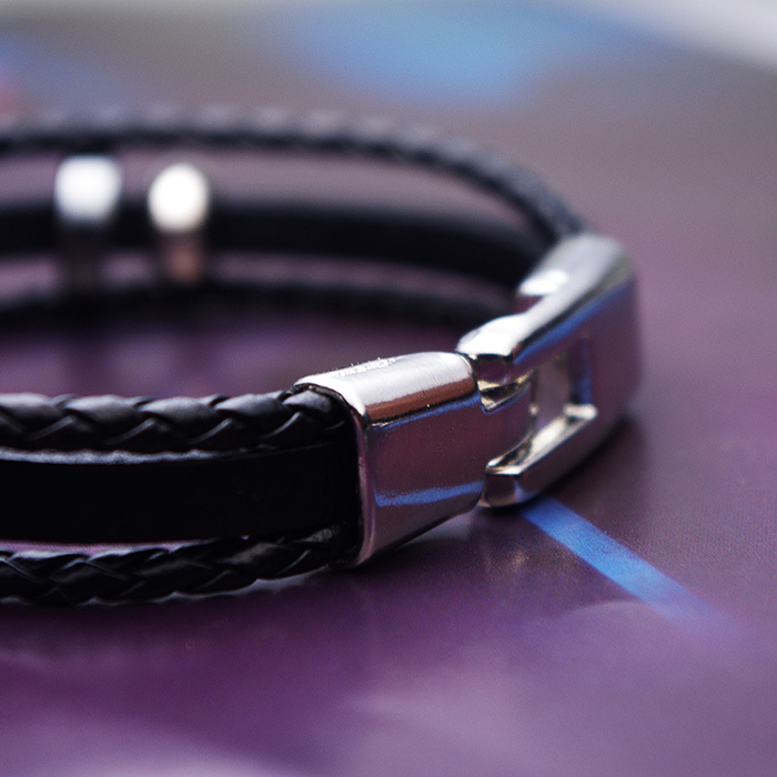 2015 New Arrival Vintage Black Leather String Bracelet Men Women Wholesale pulseras KAVATAR HA0002a 
