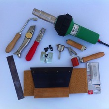 Vinly piso soldador desmontar e instalar la herramienta kits con el más nuevo varilla de plástico paleta cuchillo pistola de aire caliente, hor soldador de aire