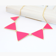 Canlyn Jewelry Trendy Triangle Enamel Statement Necklace Collar Collier Bijuterias Necklaces Pendants for Women