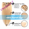 Chamring 100 Natural Hair Blonde Malaysia Clip In Human Extensions Real Remy Human Hair Extensions 613