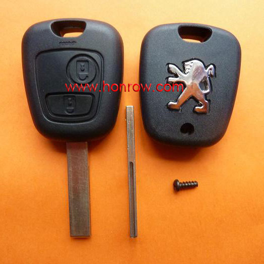 Peugeot 2 button remote key with 407 blade 433Mhz ID46 Chip