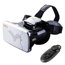 RITECH III VR Virtual Reality 3D Glasses Headset Oculus Rift Head Mount Cardboard for 3.5”-6” Phone + Bluetooth Remote Control
