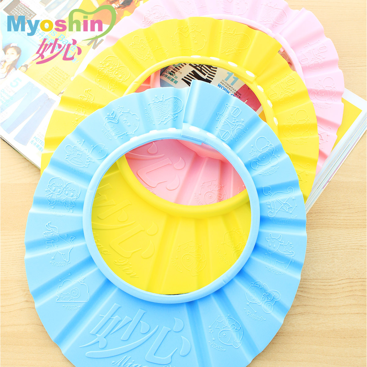 Детская шапочка для мытья головы Child shower cap Baby Baby Baby shampoo cap soft baby child bath shampoo shower cap hat pink