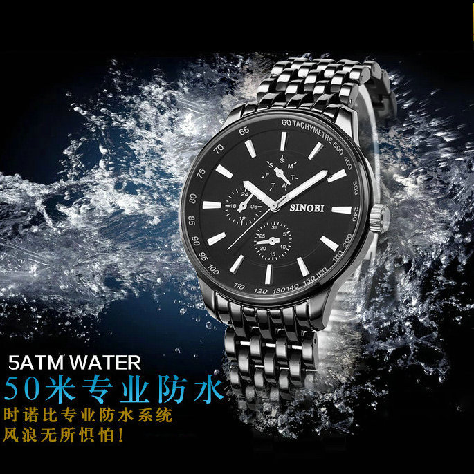 Sinobi new luxury lovers Fashion watches men women watches luxury brand Steel strap quartz watch men