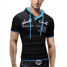Summer Men t Shirts 2016 New Fashion Tops Tees Hooded Short Sleeve T Shirt Mens Clothing Casual Tee Shirts hombre t-shirts