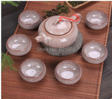 Sale crackle glaze Chinese tea set porcelain tea set kung fu Calvings glaze tea set 1pc
