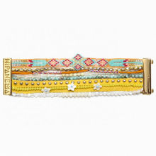 Aloha 2015 Bohemia HIPANEME Bracelet French Yellow Beads DIY Beach Bracelet Brazilian Jewelry Gold Magnet buckle Customizable