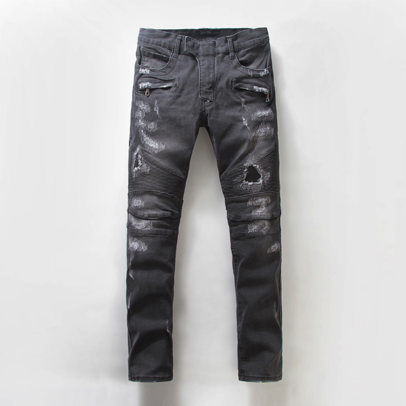 Biker Jeans Special Offer Low 2015 Winter New European And American Brands Balmai Motorcycle Jeans Men