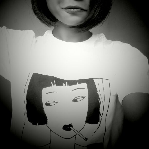 Verano Ulzzang Harajuku Vintage Japonesa Fuerza Chica Negro Blanco Pelo Corto Chica Patron Suelto Manga Corta Camiseta Yq 353 Blanco De Manga Cortaulzzang Harajuku Aliexpress