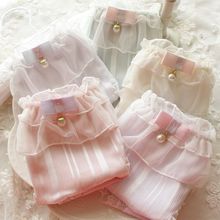 2016women Panties Cotton Candy Colors Beaded Big Size Panties Womens Boxer Briefs Lace Boyshort Lace Cute Sexy Underwear M L Xl